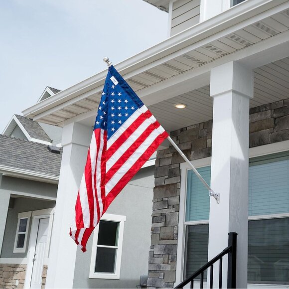 Valley Forge 60" 5' ft Brushed Aluminum Flagpole Mounting Hardware and Spinning - Picture 3 of 10